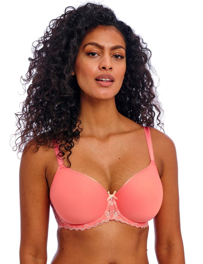 Freya Offbeat Decadence Moulded Spacer Bra Sunset Coral