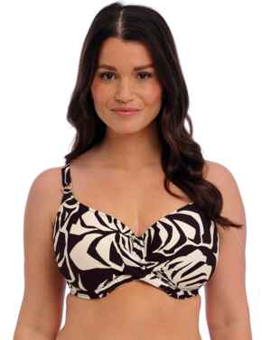 Fantasie Aruba Nights Underwired Full Cup Bikini Top Black and Cream