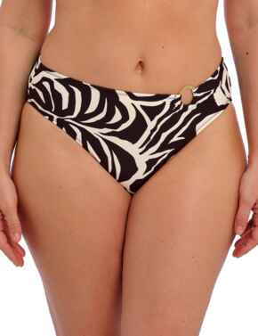 Fantasie Aruba Nights Mid Rise Bikini Brief Black and Cream
