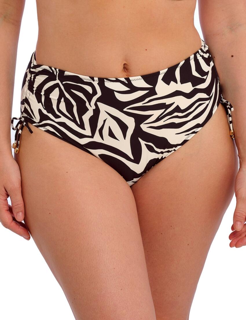 Fantasie Aruba Nights High Waist Bikini Brief Black and Cream