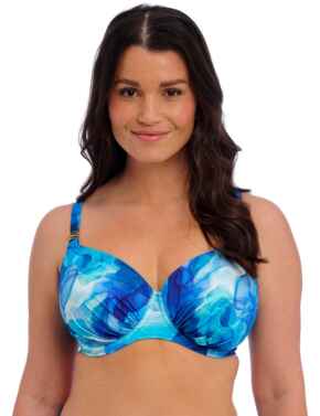 Fantasie Saunton Sands Underwired Gathered Full Cup Bikini Top Dazzling Blue