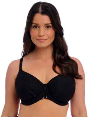 Fantasie Beach Waves Gathered Full Cup Bikini Top Black