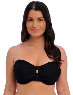 Fantasie Beach Waves Bandeau Bikini Top Black