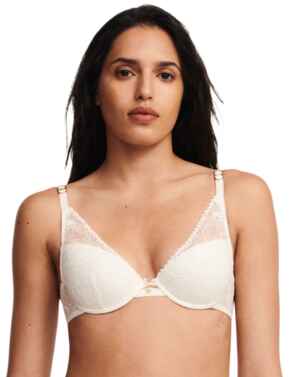 Chantelle Orchids Push-Up T-Shirt Bra Milk