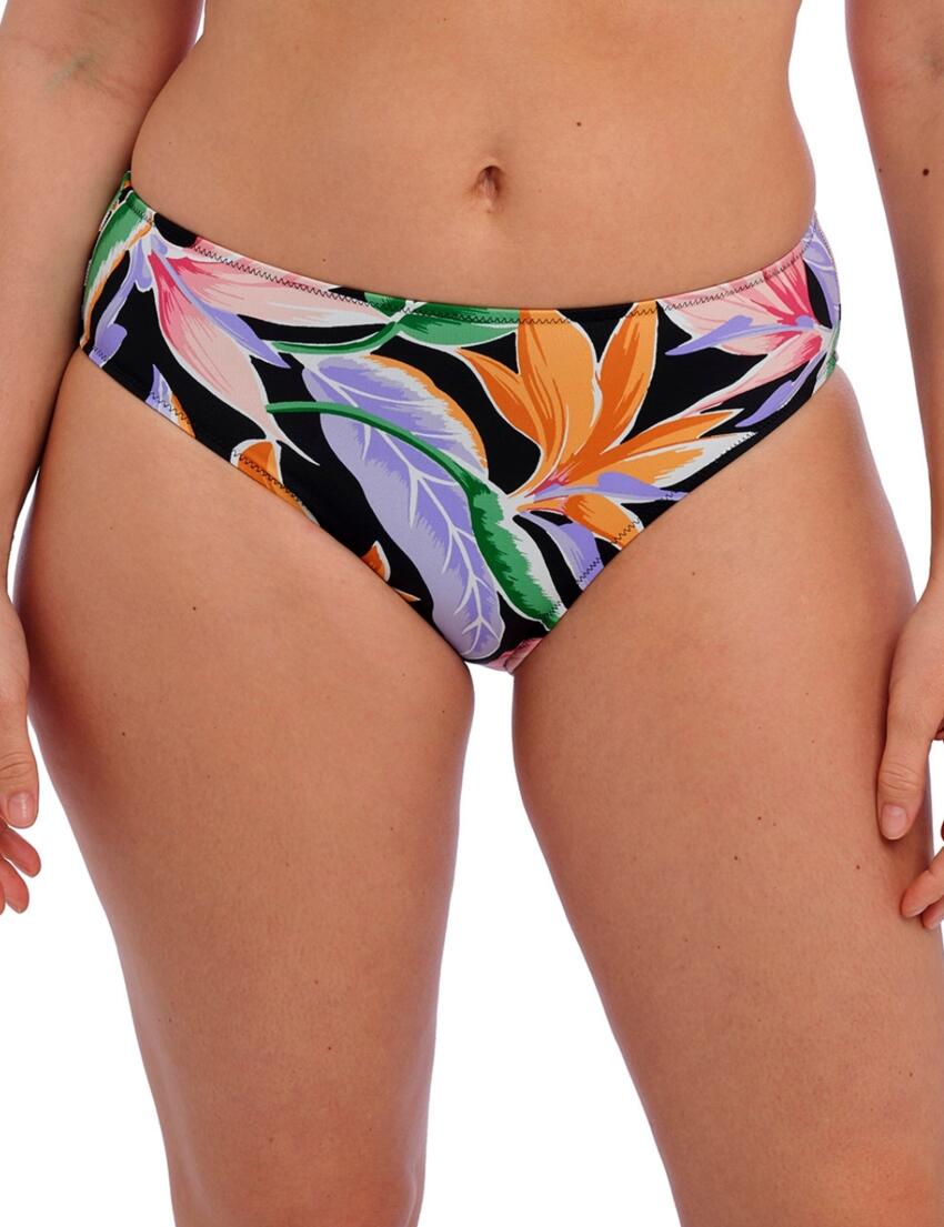 Fantasie Mykonos Cove Mid Rise Bikini Brief Black
