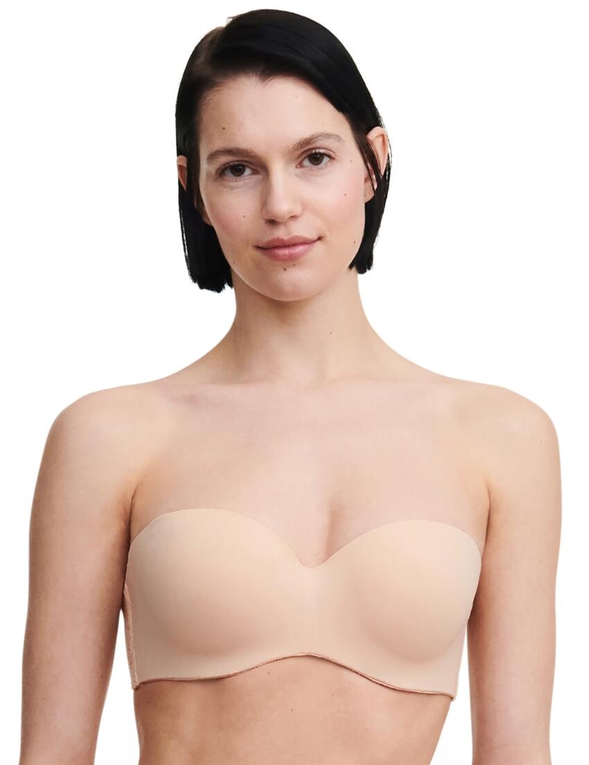 Chantelle Norah Bandeau Strapless T-Shirt Bra Golden Beige