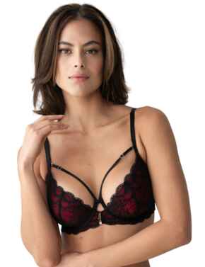 Pour Moi Desire Padded Bra Black/Red