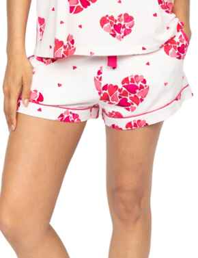 Cyberjammies Aria Heart Print Jersey Shorts White Mix
