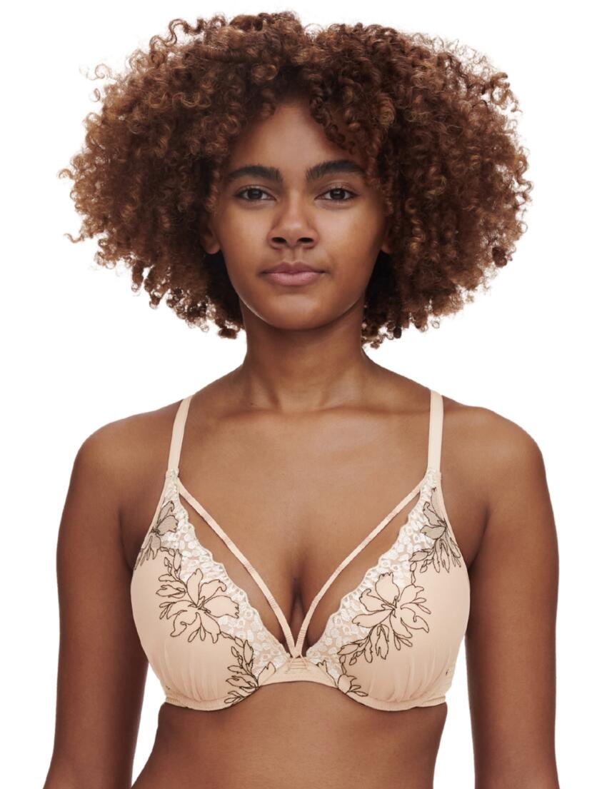 Chantelle Spice Push Up T-Shirt Bra Clay Nude