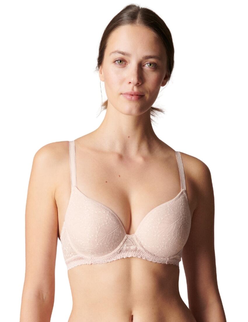 Simone Perele Comete Spacer Plunge Bra Rose Sand