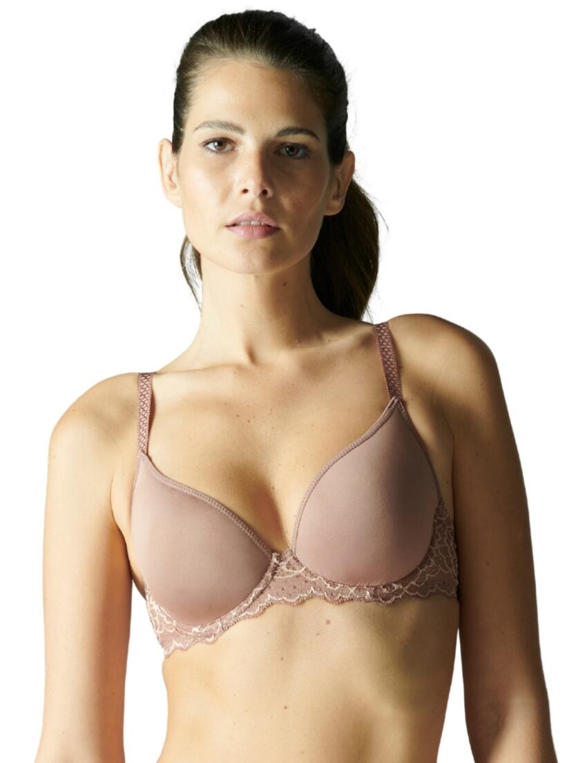 Simone Perele Caresse Spacer Plunge Bra Coco Brown
