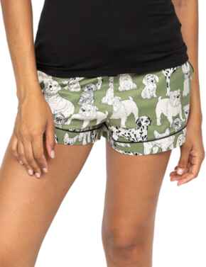 Cyberjammies Nancy Dog Print Shorts Sage Green Mix