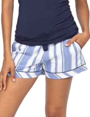 Cyberjammies Alpes Striped Pyjama Shorts Blue Mix