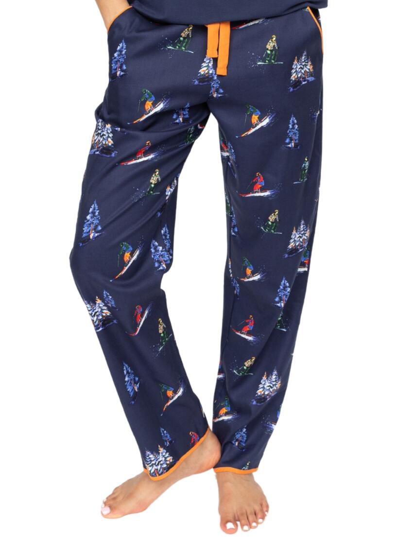 Cyberjammies Alpes Ski Print Pyjama Bottoms Navy Mix