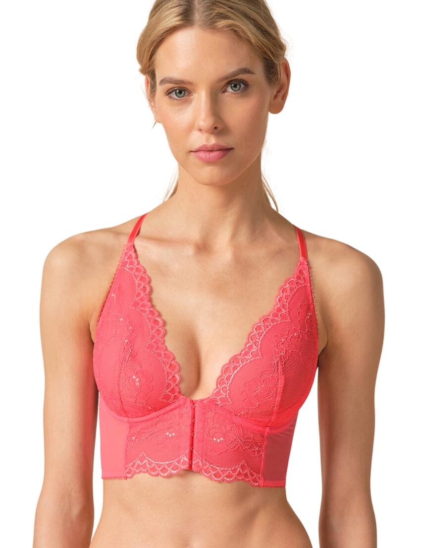 Gossard Superboost Lace Deep V Bralette Sugar Coral