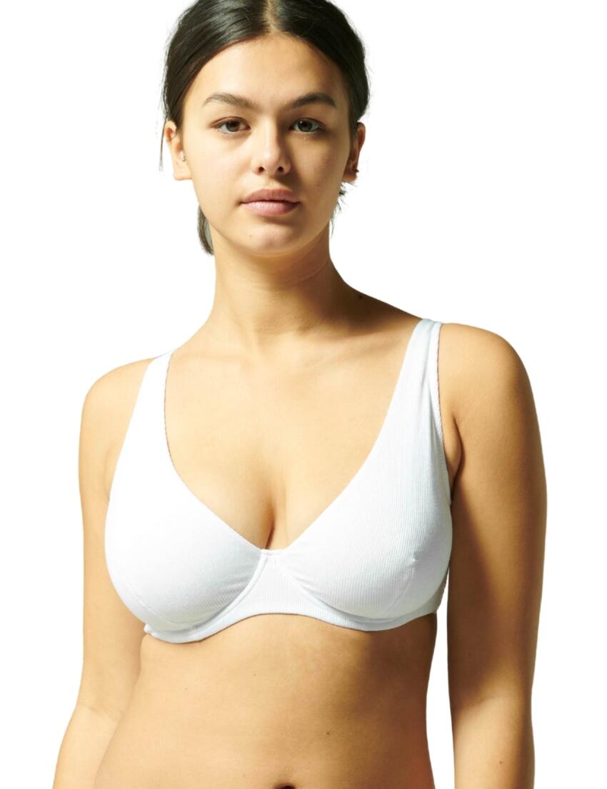 Simone Perele Eugenie Plunging Underwired Bra White