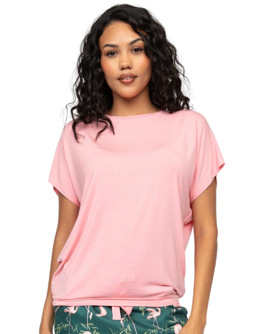 Cyberjammies Ivy Slouch Jersey Pyjama Top Salmon Pink