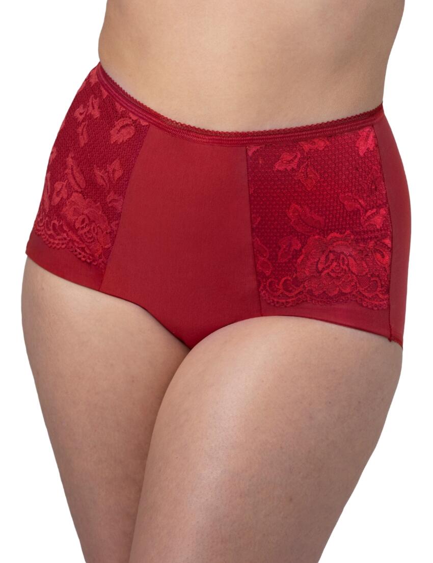 Miss Mary Of Sweden Lovely Lace Panty Girdle English Red