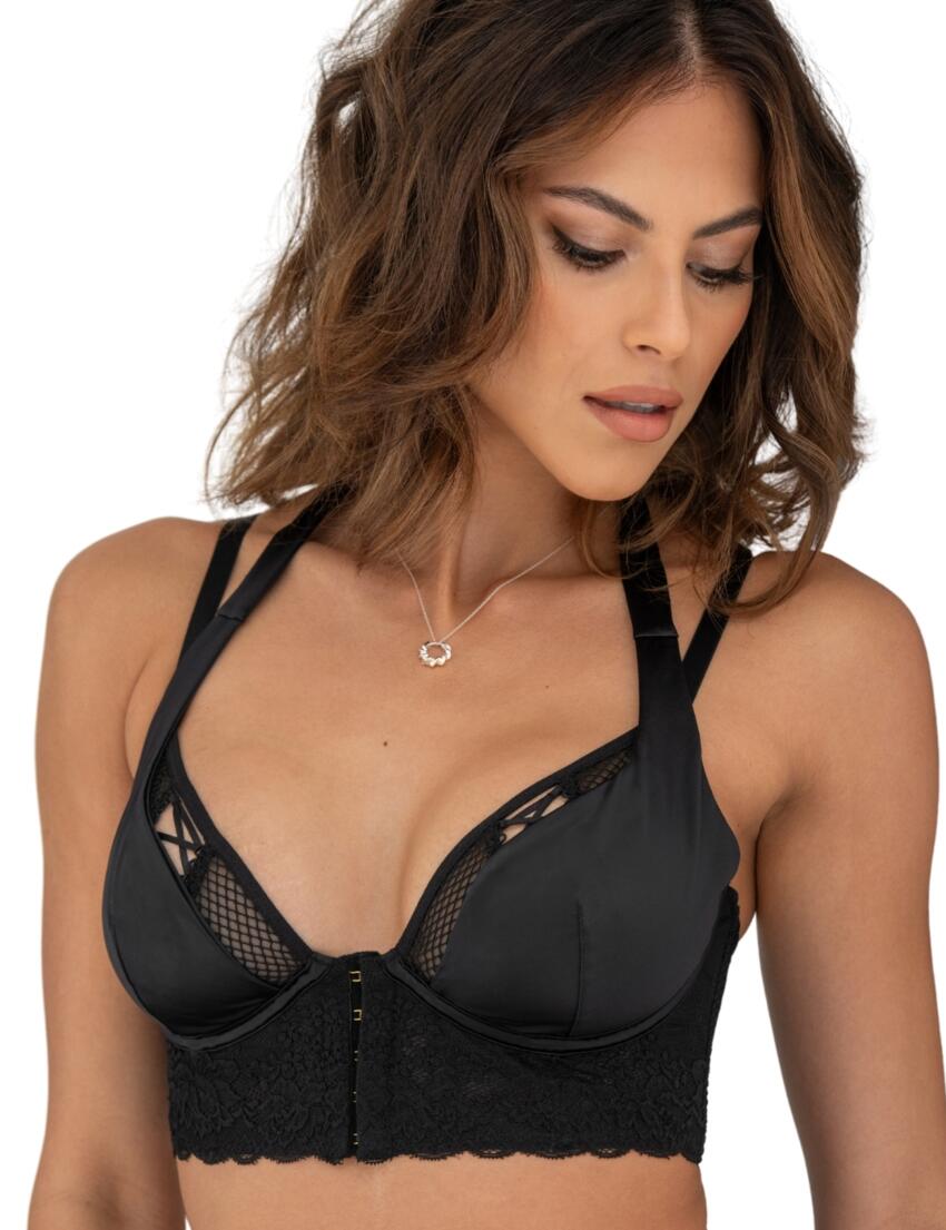 Pour Moi Suspense Front Fastening Bra Black