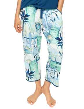 Cyberjammies Harriet Watercolour Landscape Print Jersey Pyjama Bottoms Cream Mix