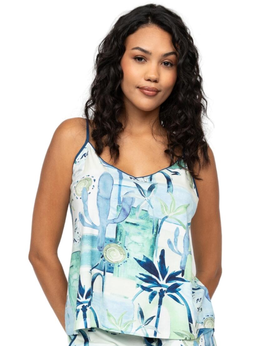 Cyberjammies Harriet Watercolour Landscape Print Jersey Cami Cream Mix