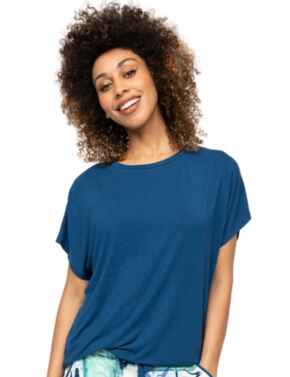 Cyberjammies Harriet Slouch Jersey Pyjama Top Teal Blue