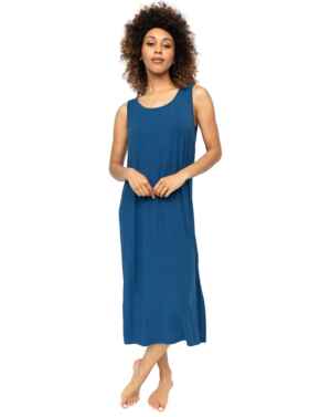 Cyberjammies Harriet Jersey Long Nightdress Teal Blue