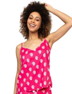 Cyberjammies Sofia Shell Print Cami Top Pink Mix