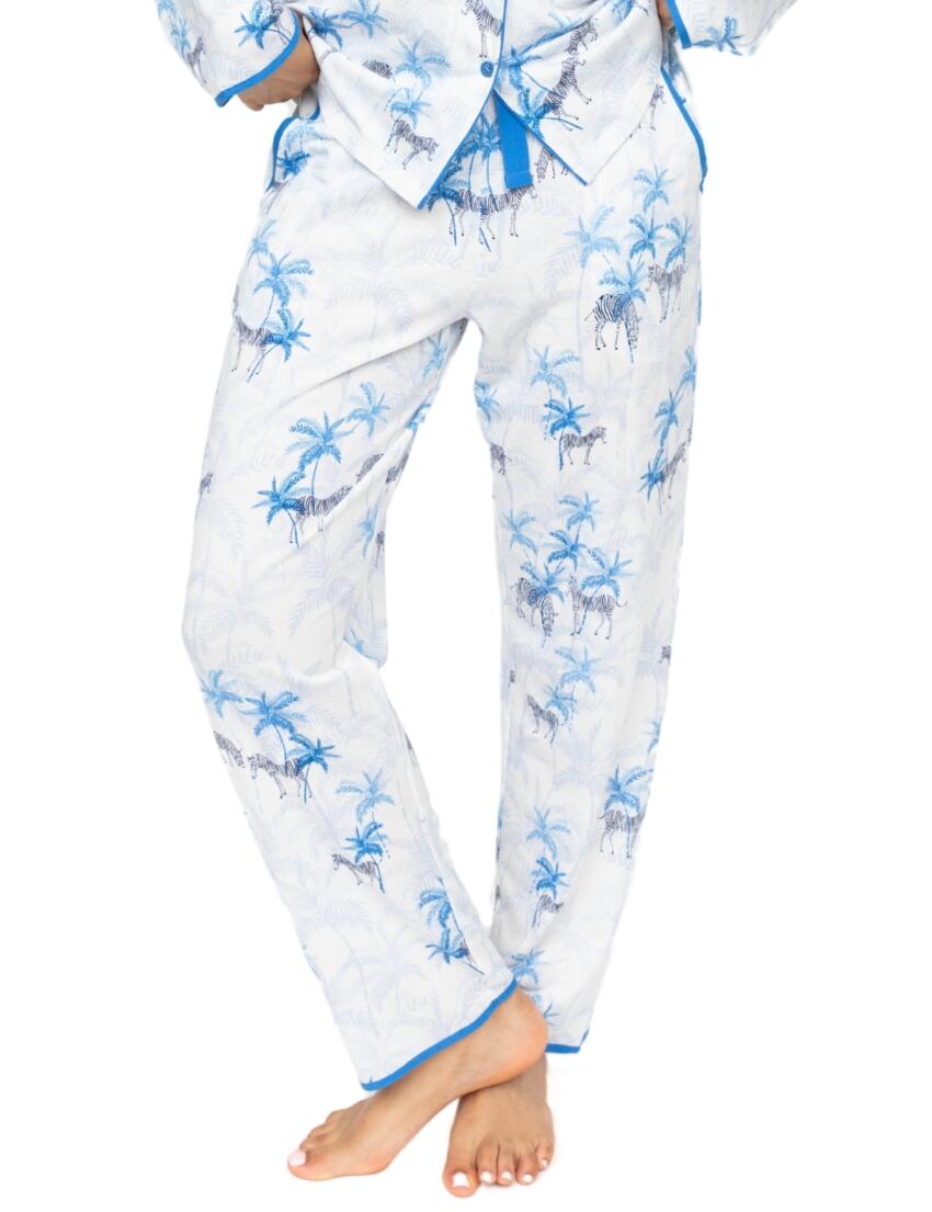 Cyberjammies Lyla Zebra Print Jersey Pyjama Bottoms White Mix