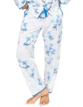 Cyberjammies Lyla Zebra Print Jersey Pyjama Bottoms White Mix