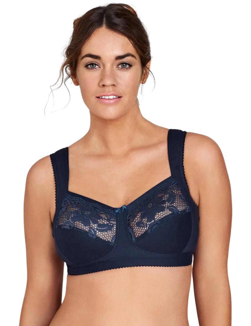 Miss Mary Of Sweden Lovely Lace Support Bra Dark Blue