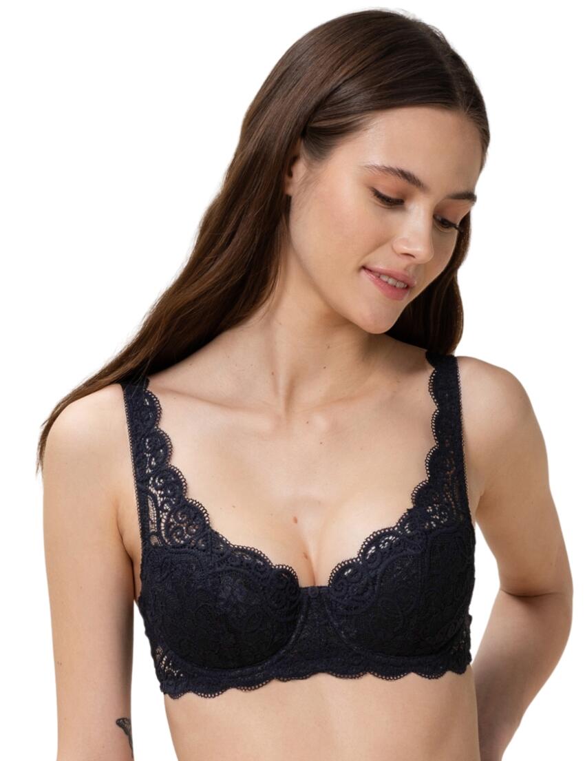 Triumph Amourette Half Padded Balcony Bra Black 