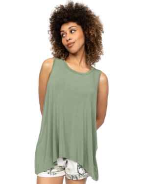 Cyberjammies Lea Jersey Relaxed Vest Sage Green