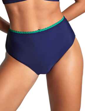 Panache Ric Rac High Waist Bikini Brief Ric Rac Navy