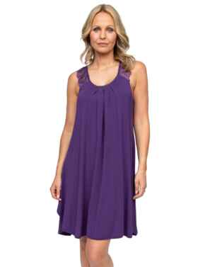 Cyberjammies Nora Rose Elsie Jersey Swing Nightdress Purple