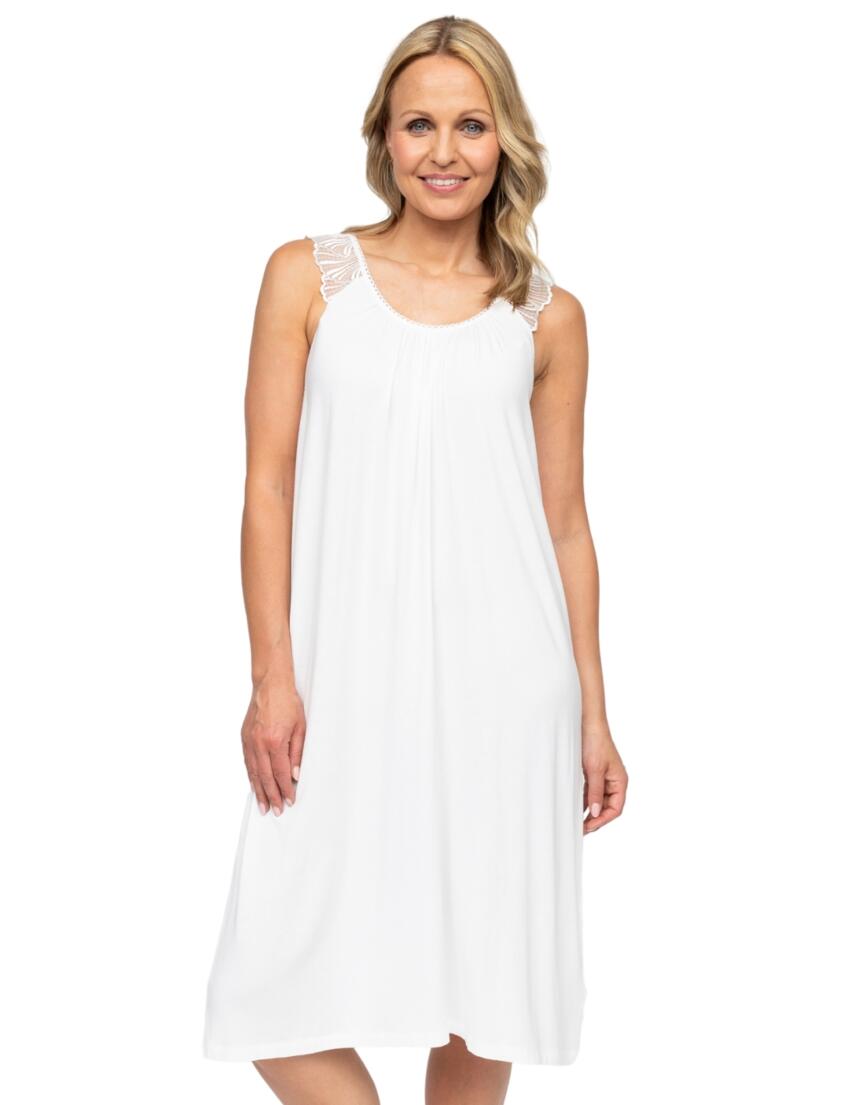 Cyberjammies Nora Rose Christina Jersey Short Nightdress White