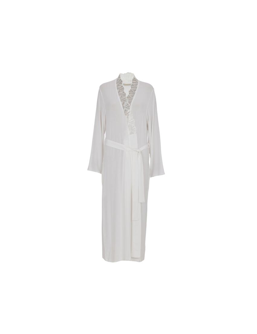 Cyberjammies Nora Rose Christina Jersey Long Dressing Gown White
