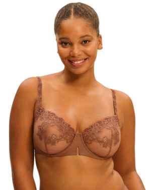 Simone Perele Saga Half Cup Bra Tender Brown 