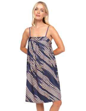 Cyberjammies Fable & Eve Southwark Rope Print Short Nightdress Navy Mix