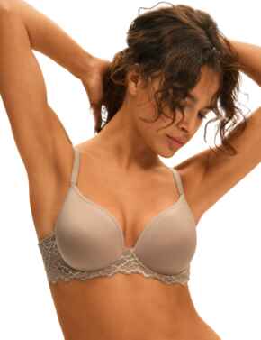 Simone Perele Caresse Spacer Plunge Bra Greige