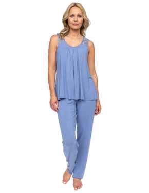 Cyberjammies Nora Rose Brooke Jersey Pyjama Set Cornflower Blue