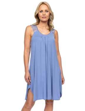 Cyberjammies Nora Rose Brooke Jersey Swing Nightdress Cornflower Blue