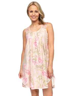 Cyberjammies Nora Rose Sally Floral Print Swing Nightdress Peach
