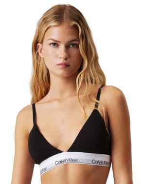 Calvin Klein Modern Cotton Lined Triangle Bra Black