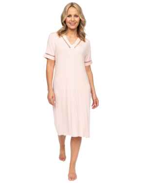 Cyberjammies Nora Rose Sally Short Sleeve Short Nightdress Peach
