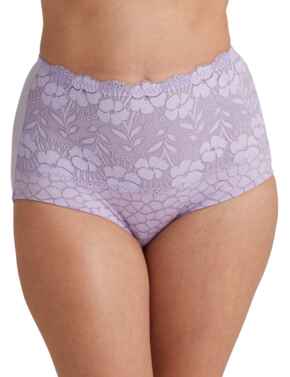 Miss Mary of Sweden Jacquard & Lace Deep Brief Lavender