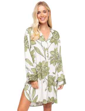 Cyberjammies Fable & Eve London - Chiswick Floral Nightshirt Cream Mix