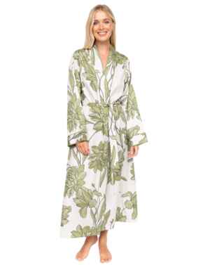 Cyberjammies Fable & Eve London - Chiswick Floral Long Robe Cream Mix