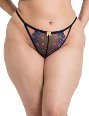 Curvy Kate Strawberry Crush Brazilian Brief Black Mutli