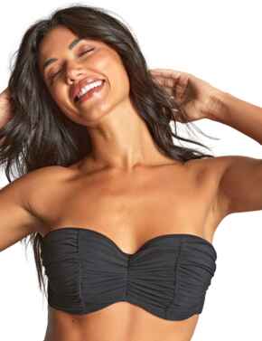 Panache Swim Tulle Margot Bandeau Bikini Top Black